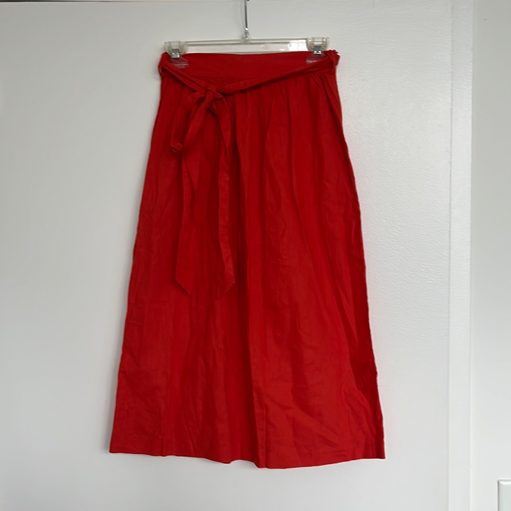 ASOS Linen-Cotton Midi Skirt